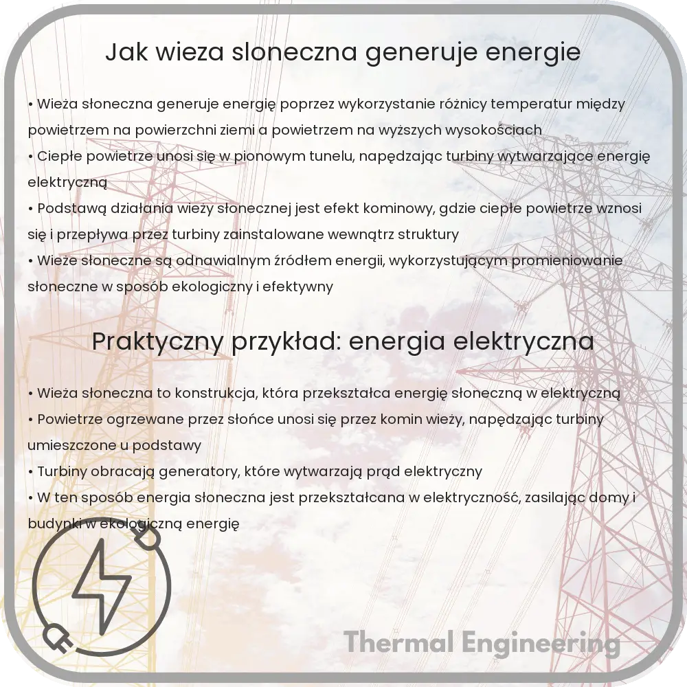 Jak wieża słoneczna generuje energię