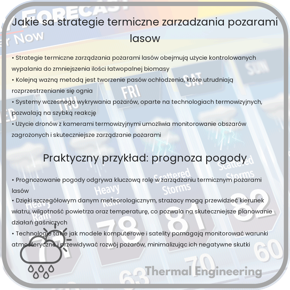 Jakie są strategie termiczne zarządzania pożarami lasów