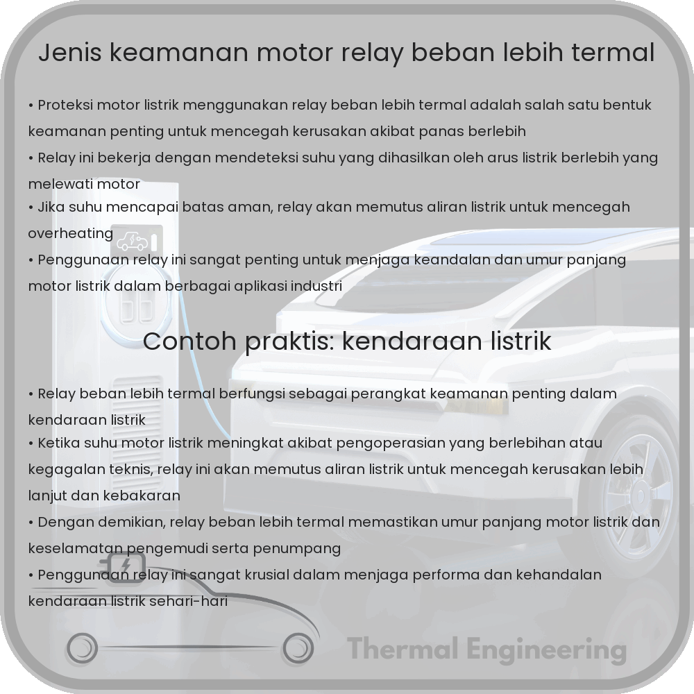 Jenis Keamanan Motor | Relay Beban Lebih Termal