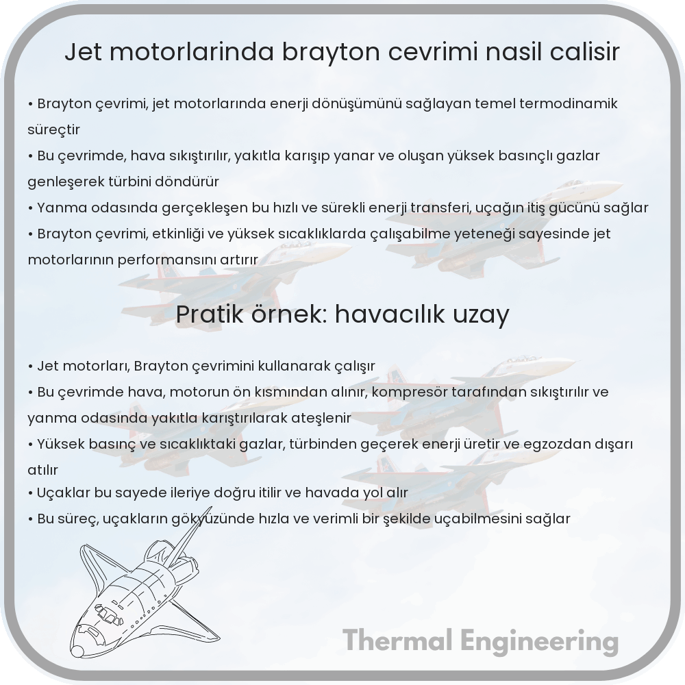 Jet Motorlarında Brayton Çevrimi Nasıl Çalışır?