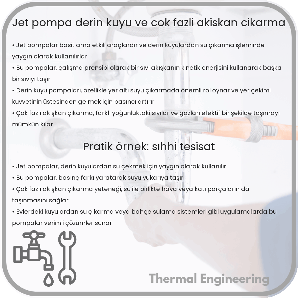 Jet Pompa | Derin Kuyu ve Çok Fazlı Akışkan Çıkarma