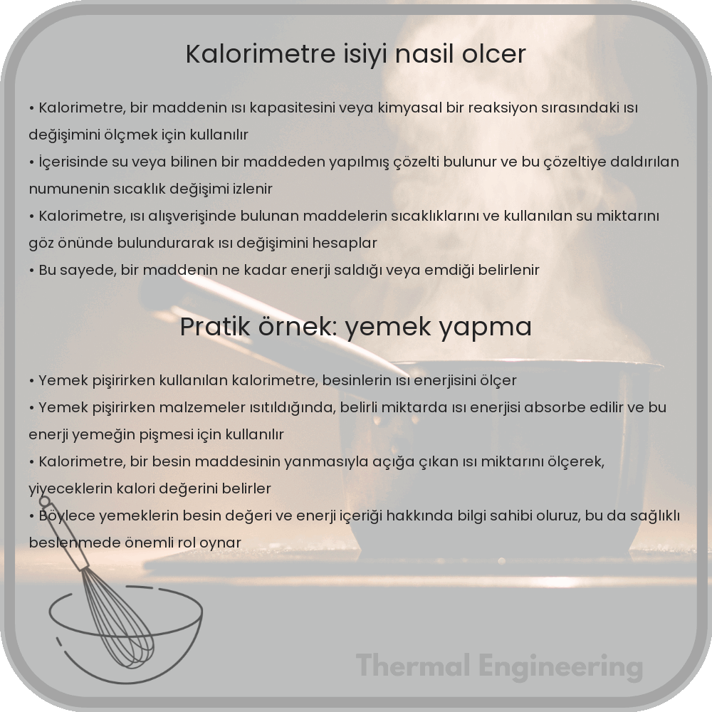 Kalorimetre Isıyı Nasıl Ölçer?
