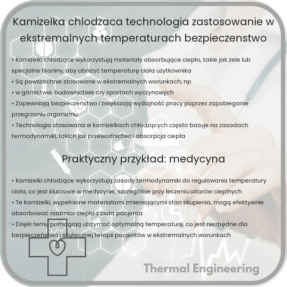 Kamizelka chłodząca: Technologia, zastosowanie w ekstremalnych temperaturach, bezpieczeństwo