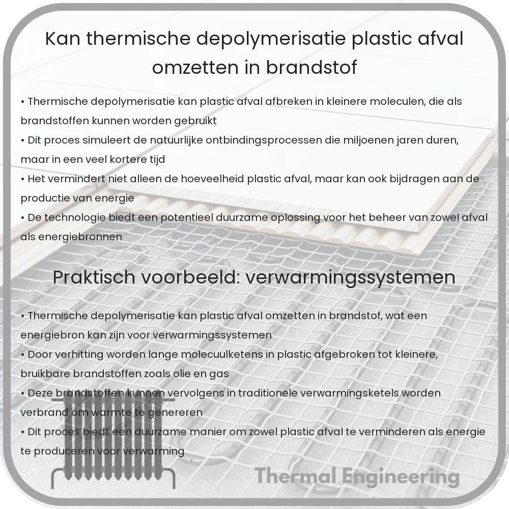 Kan thermische depolymerisatie plastic afval omzetten in brandstof?