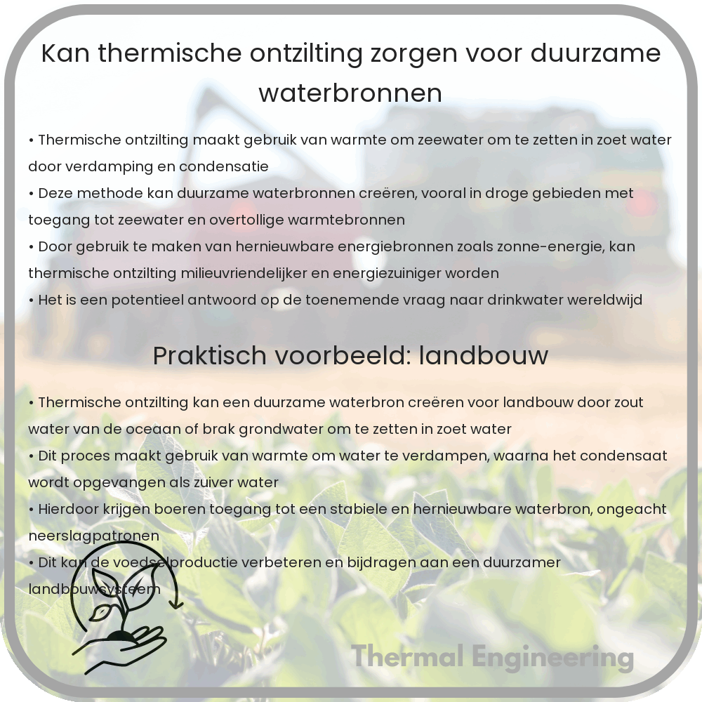 Kan thermische ontzilting zorgen voor duurzame waterbronnen