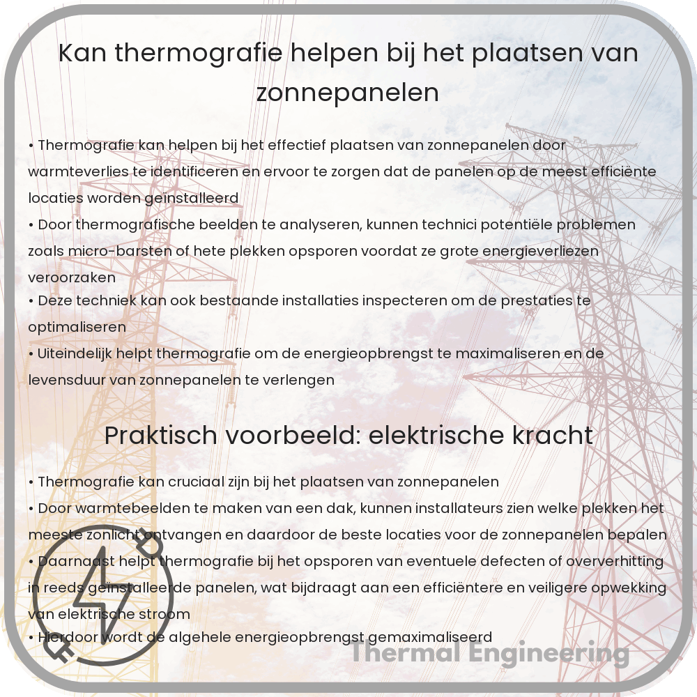 Kan thermografie helpen bij het plaatsen van zonnepanelen