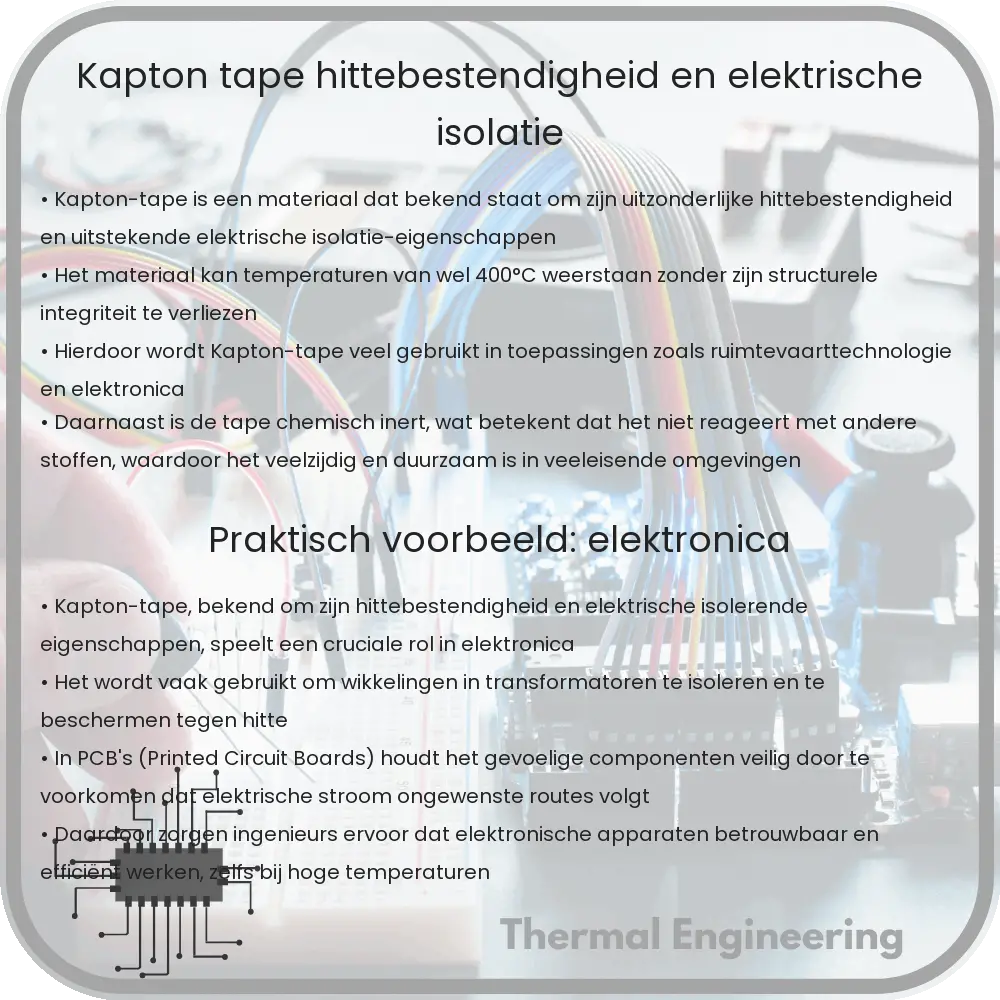 Kapton Tape | Hittebestendigheid en Elektrische Isolatie