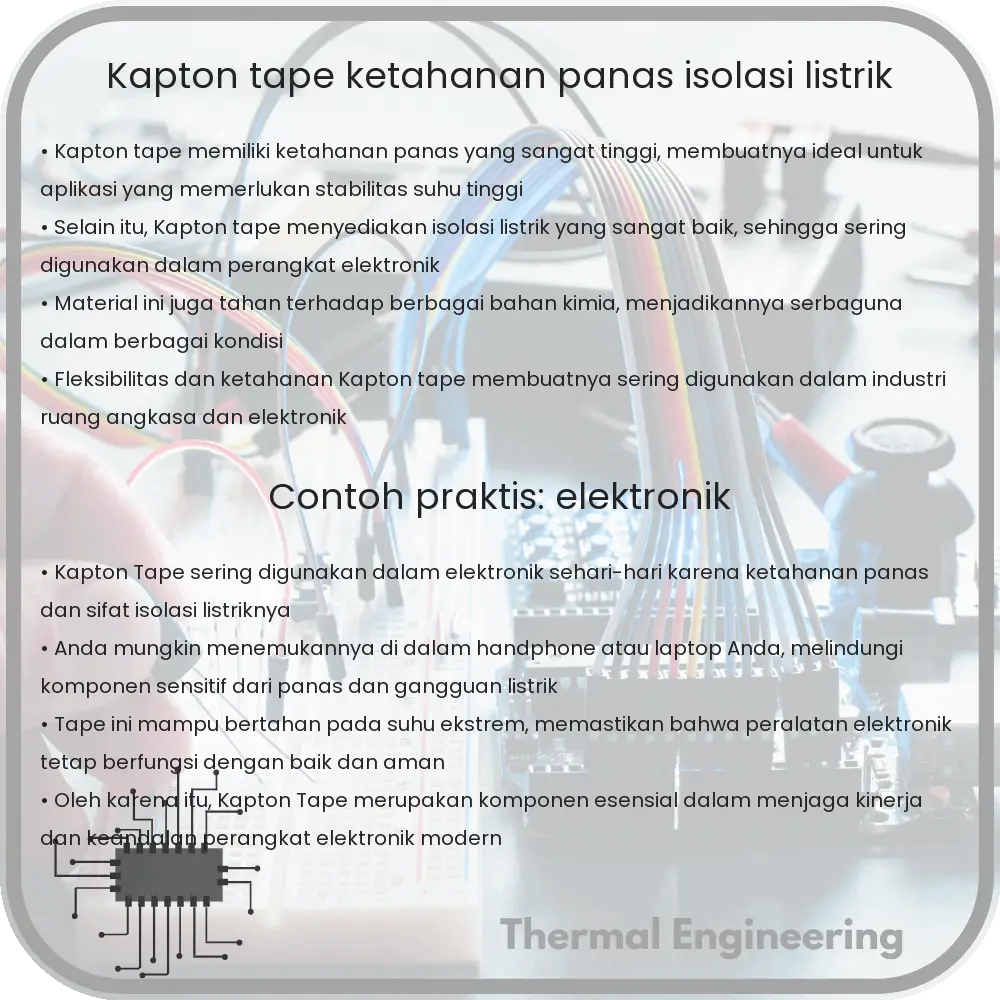 Kapton Tape | Ketahanan Panas, Isolasi Listrik