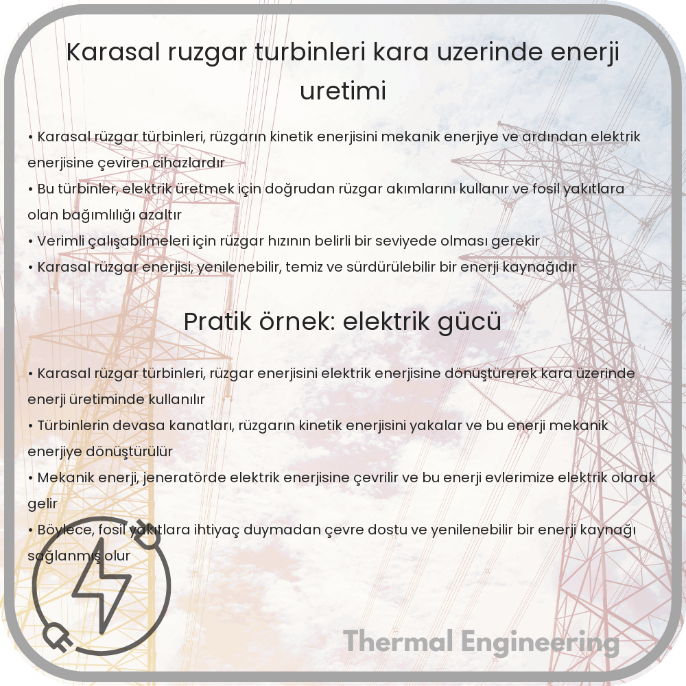 Karasal Rüzgar Türbinleri | Kara Üzerinde Enerji Üretimi