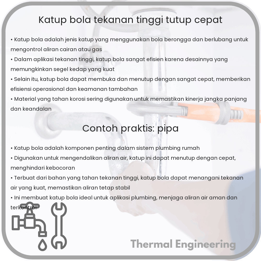Katup Bola | Tekanan Tinggi, Tutup Cepat