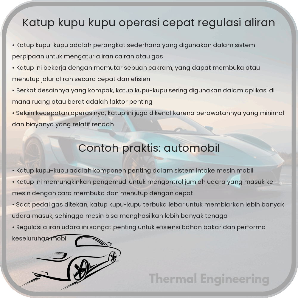 Katup Kupu-Kupu | Operasi Cepat, Regulasi Aliran