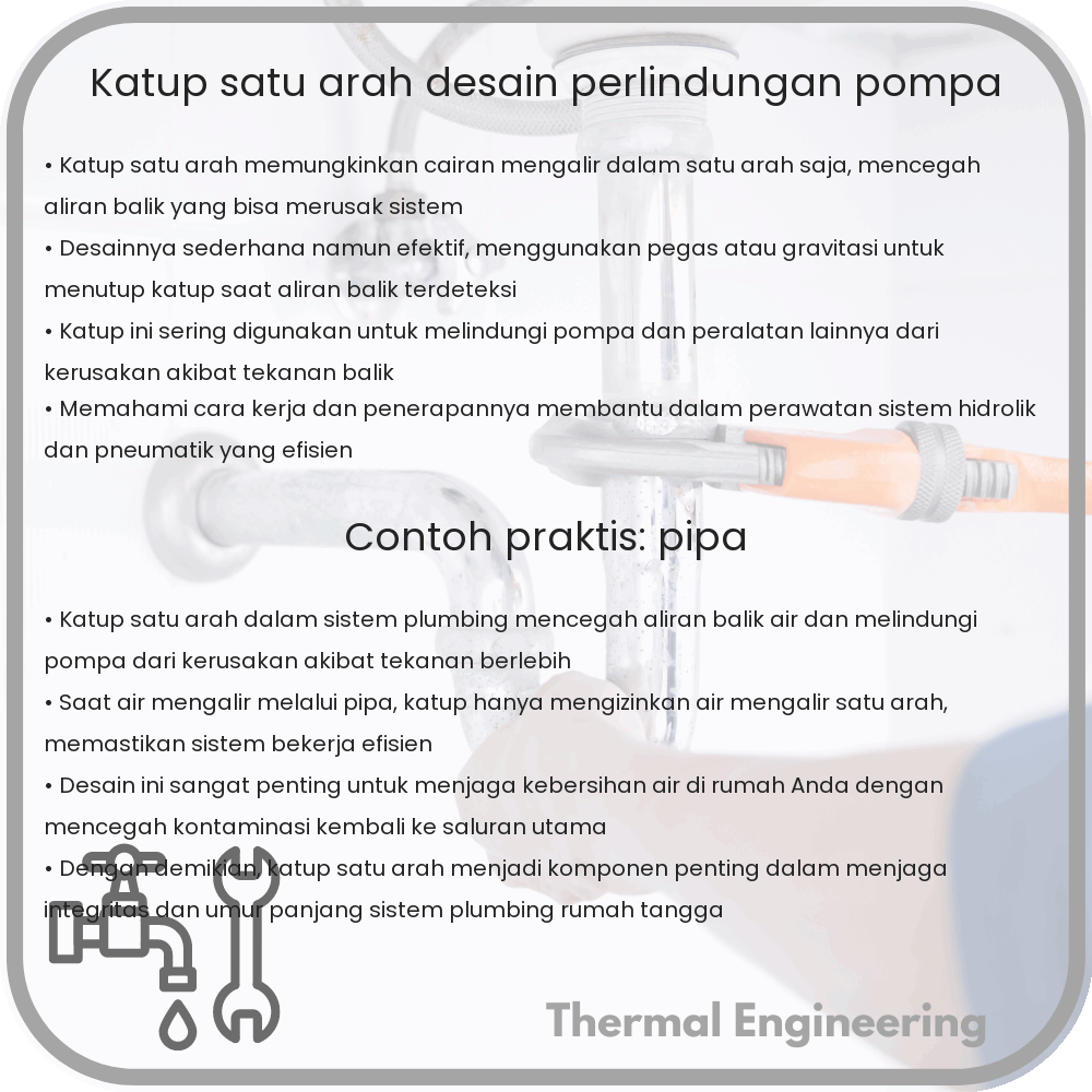 Katup Satu Arah | Desain & Perlindungan Pompa
