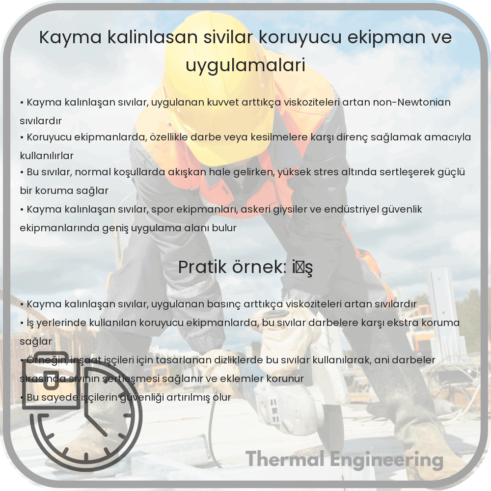 Kayma Kalınlaşan Sıvılar | Koruyucu Ekipman ve Uygulamaları
