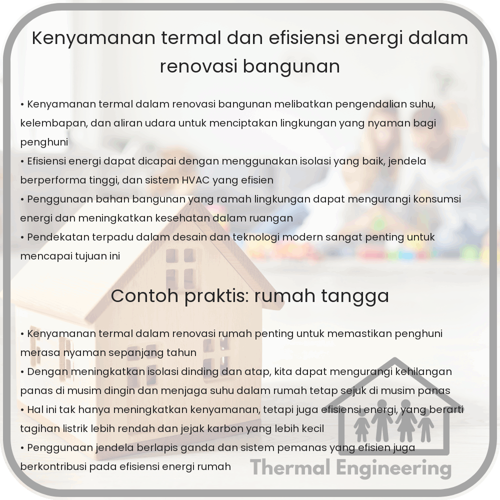Kenyamanan Termal dan Efisiensi Energi dalam Renovasi Bangunan