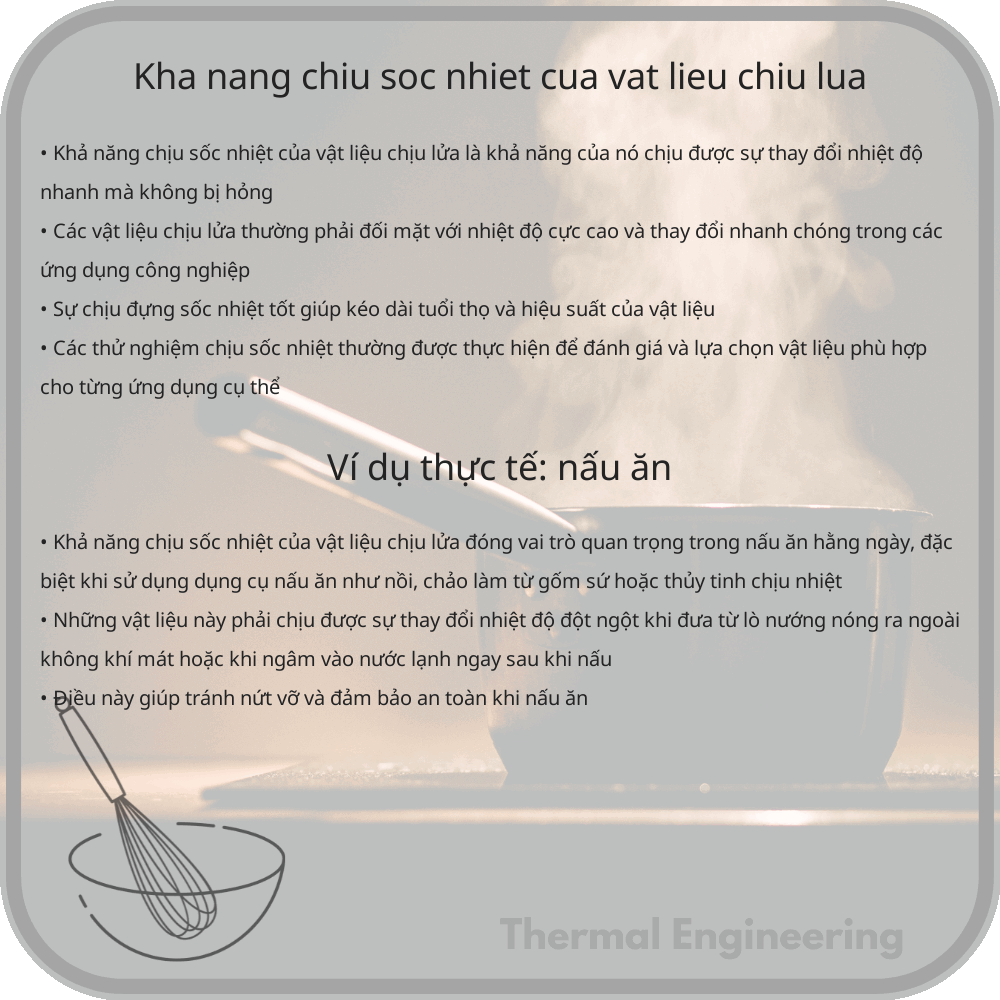 Khả năng chịu sốc nhiệt của vật liệu chịu lửa
