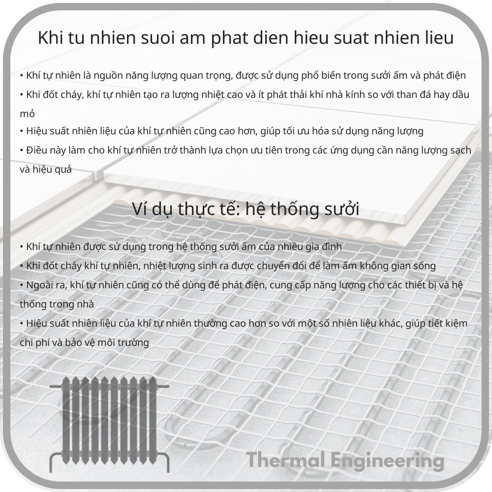 Khí Tự Nhiên | Sưởi Ấm, Phát Điện & Hiệu Suất Nhiên Liệu