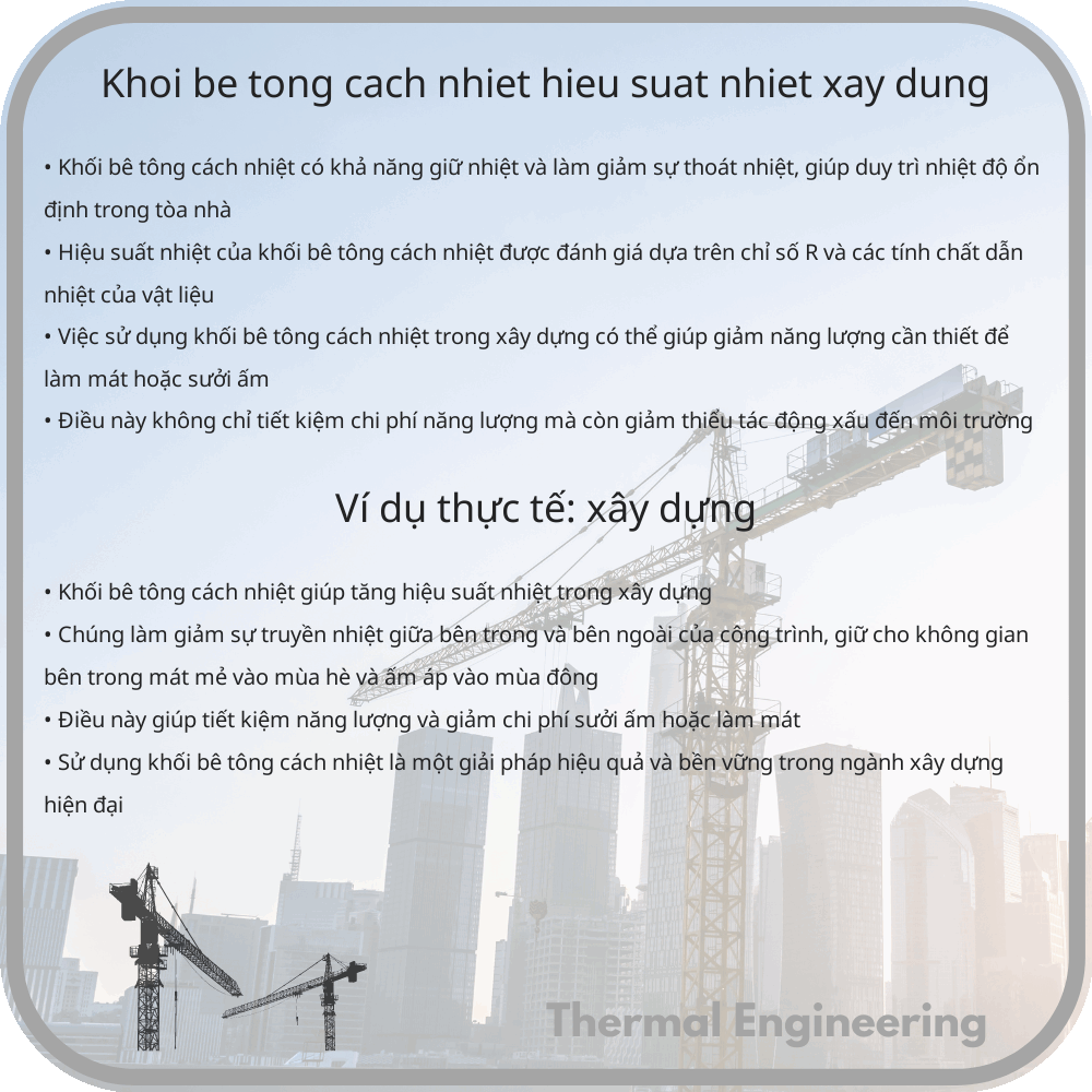 Khối Bê Tông Cách Nhiệt | Hiệu Suất Nhiệt, Xây Dựng
