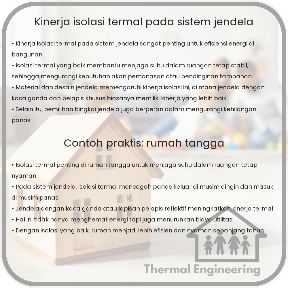 Kinerja Isolasi Termal Pada Sistem Jendela