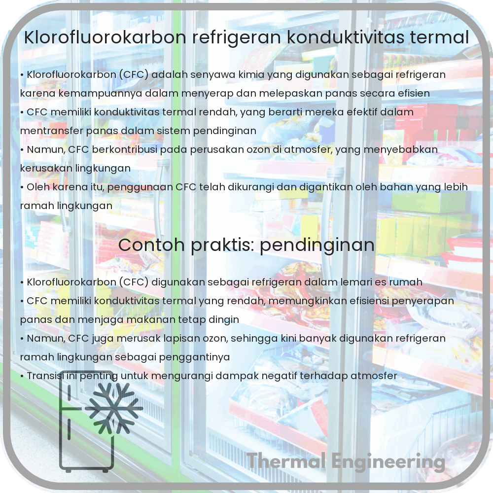 Klorofluorokarbon | Refrigeran & Konduktivitas Termal