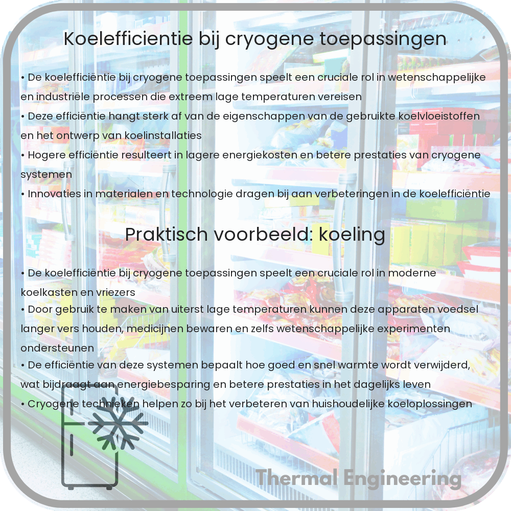 Koelefficiëntie bij cryogene toepassingen