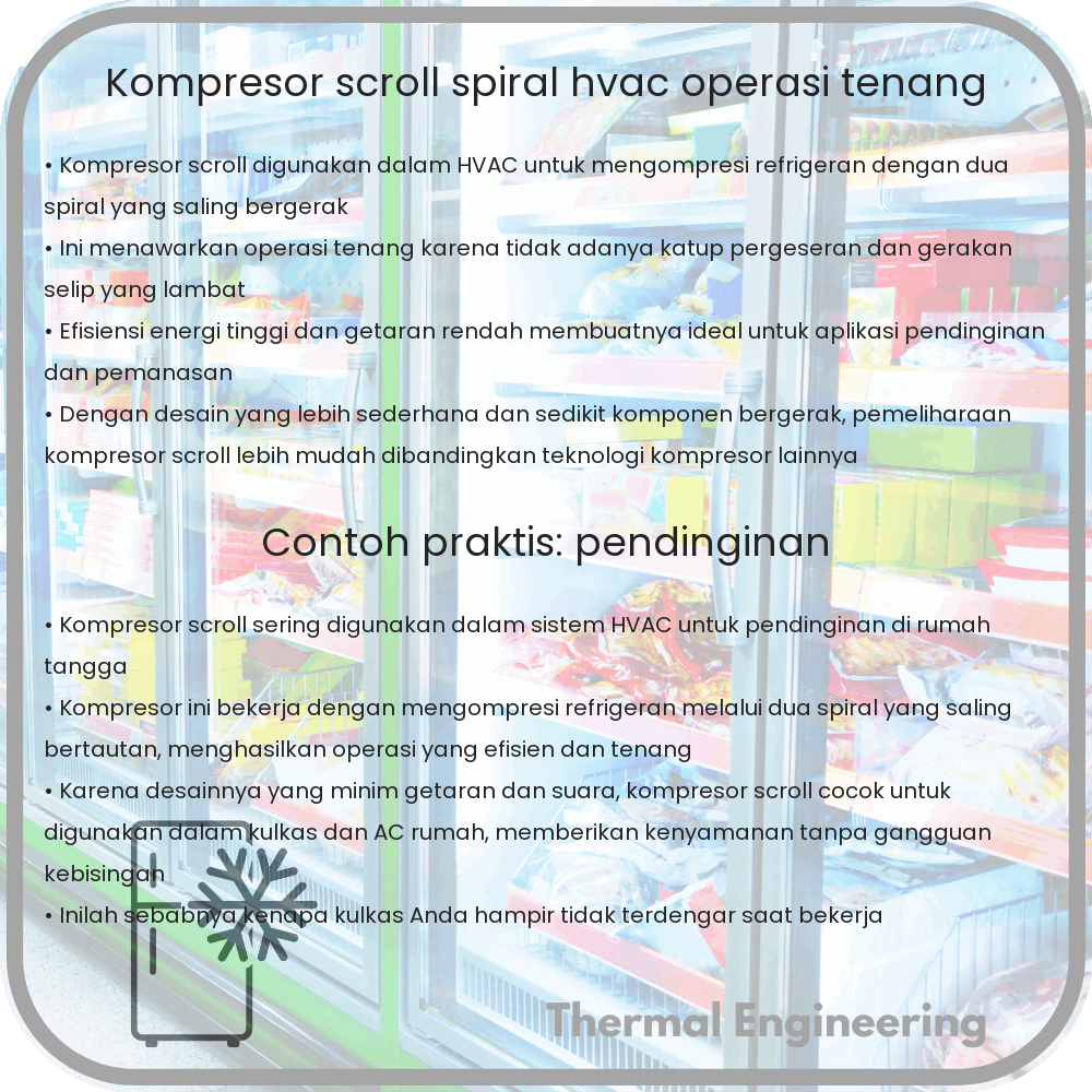 Kompresor Scroll | Spiral, HVAC, Operasi Tenang