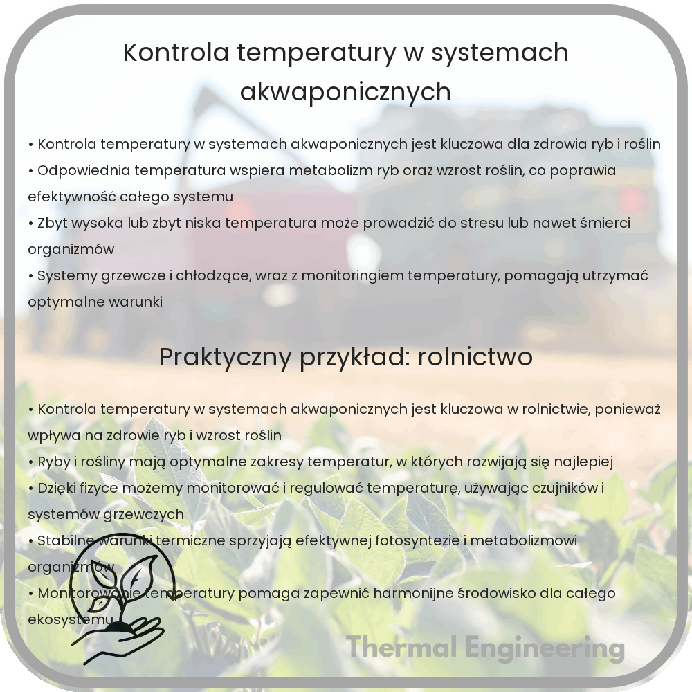 Kontrola temperatury w systemach akwaponicznych