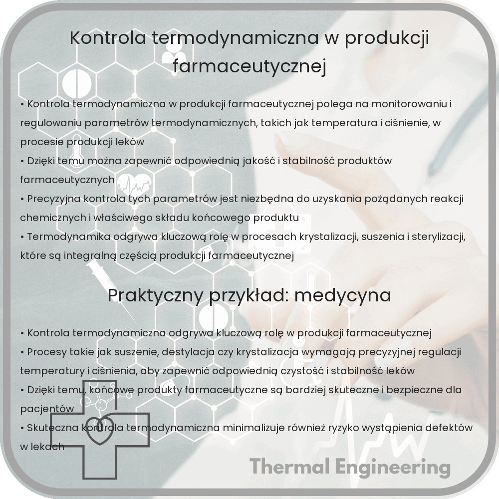 Kontrola termodynamiczna w produkcji farmaceutycznej