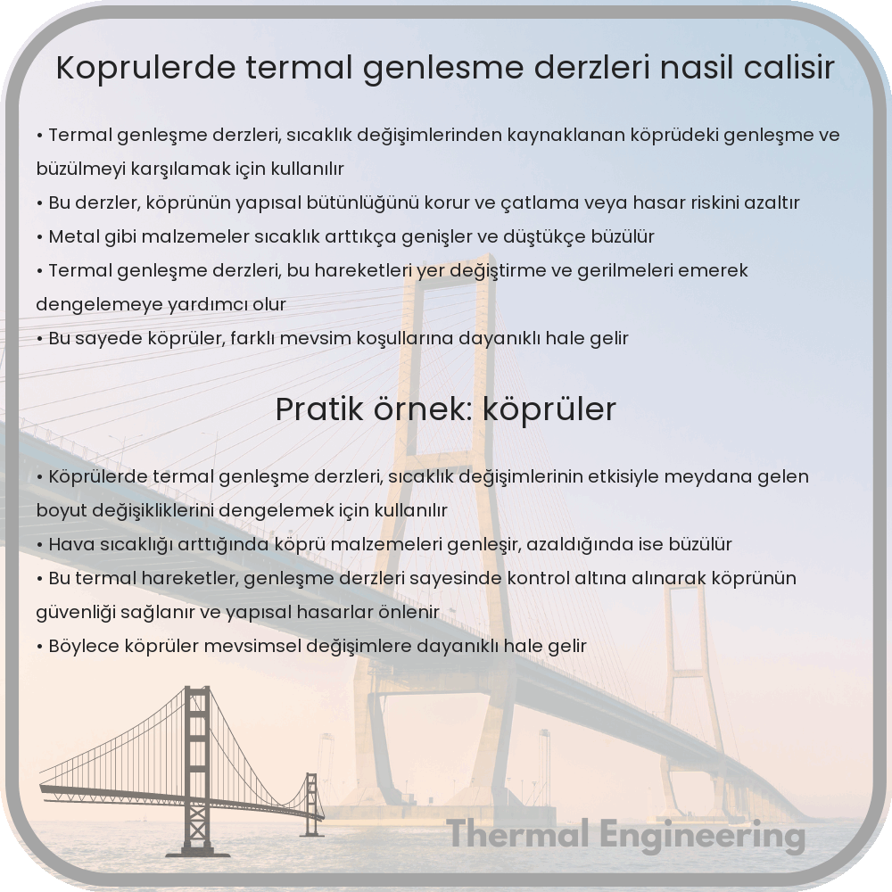 Köprülerde Termal Genleşme Derzleri Nasıl Çalışır?