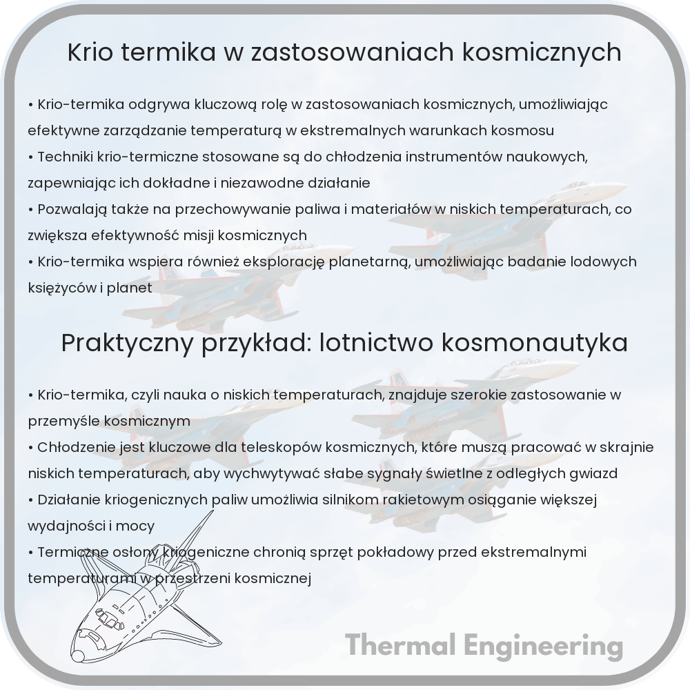 Krio-termika w zastosowaniach kosmicznych
