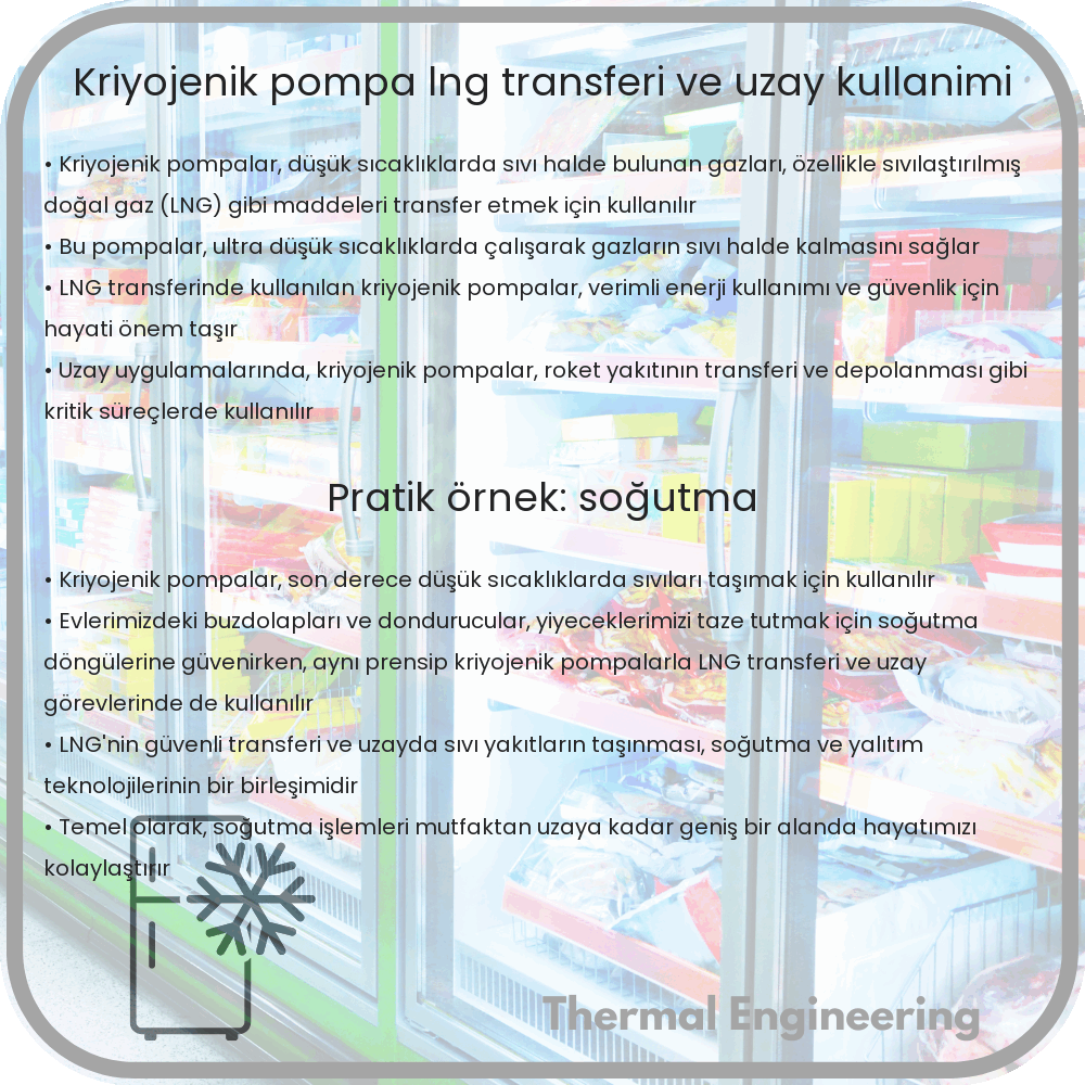 Kriyojenik Pompa | LNG Transferi ve Uzay Kullanımı