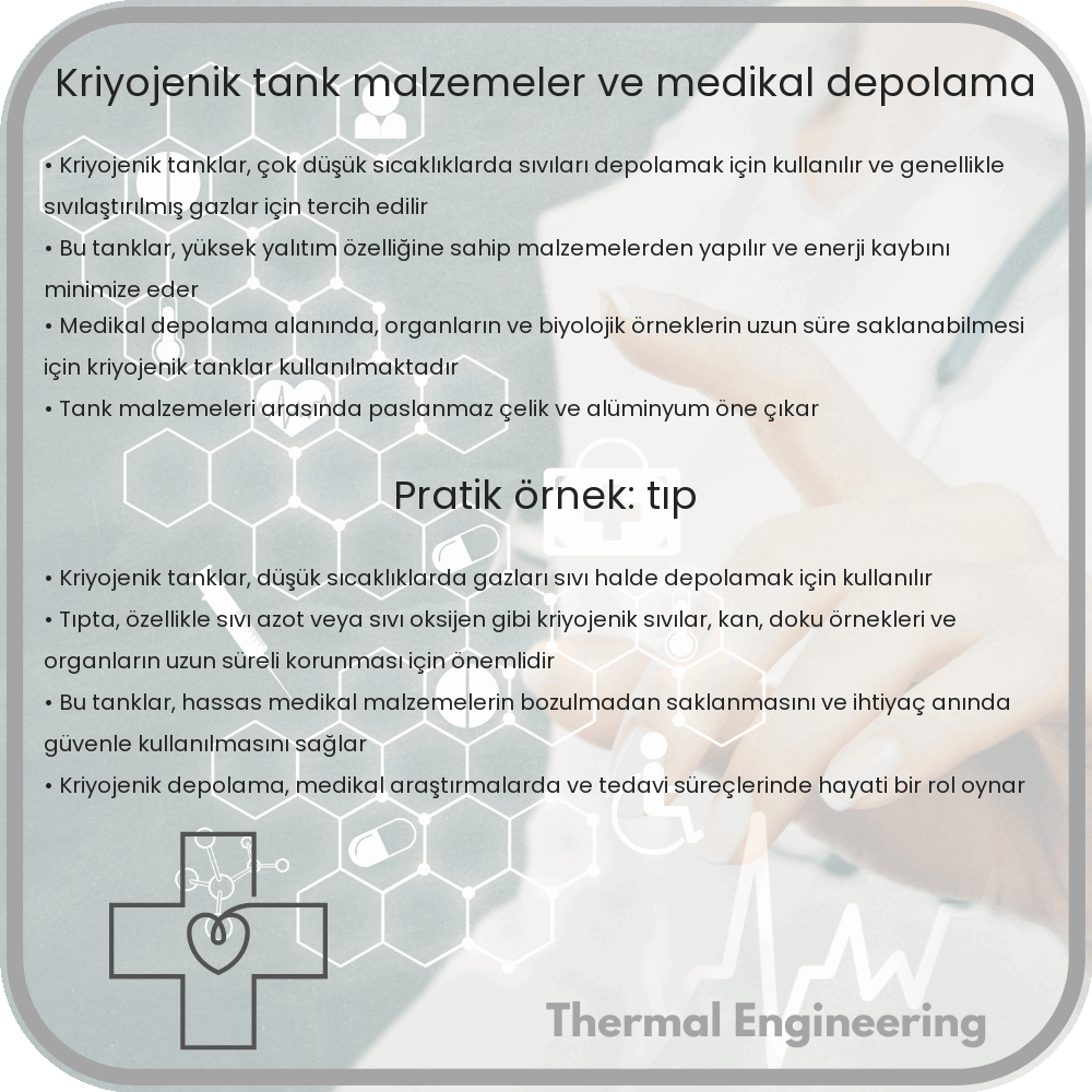 Kriyojenik Tank | Malzemeler ve Medikal Depolama