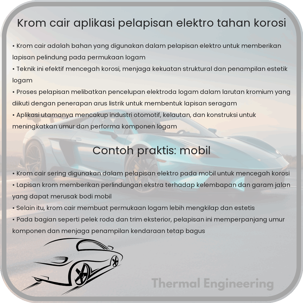 Krom Cair | Aplikasi Pelapisan Elektro, Tahan Korosi