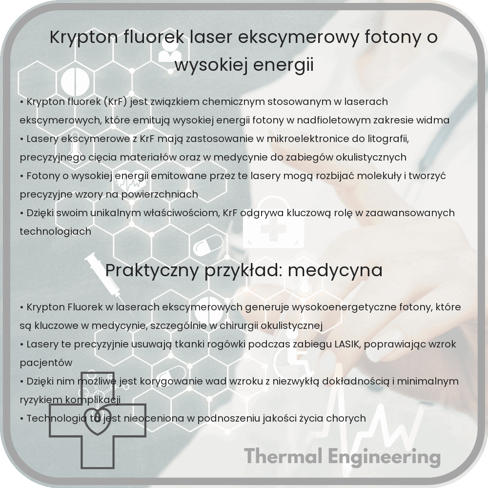 Krypton Fluorek | Laser Ekscymerowy, Fotony o Wysokiej Energii