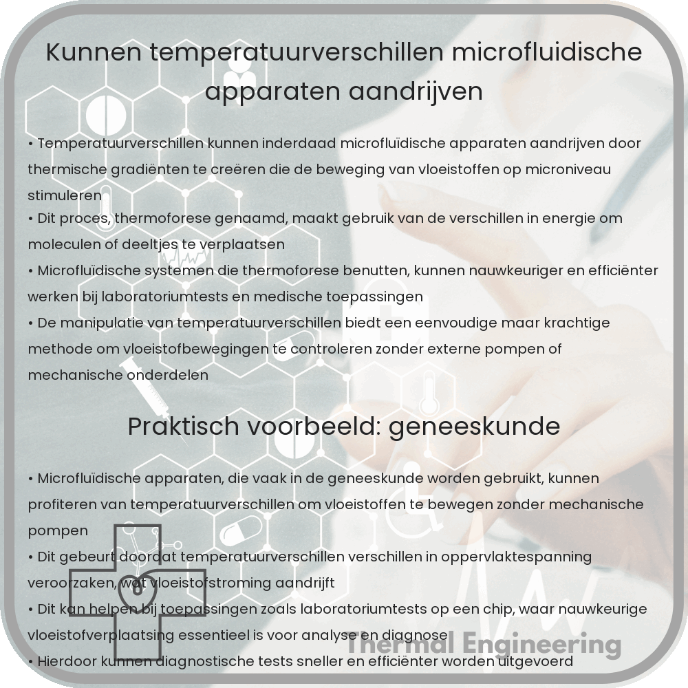 Kunnen temperatuurverschillen microfluïdische apparaten aandrijven?