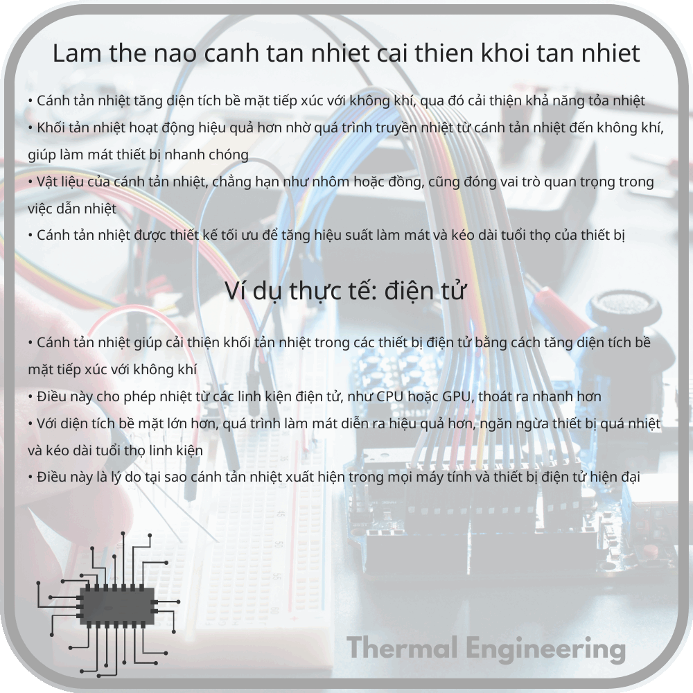 Làm thế nào cánh tản nhiệt cải thiện khối tản nhiệt?
