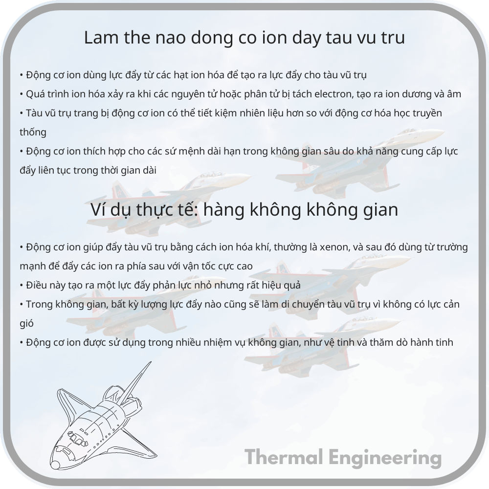 Làm thế nào động cơ ion đẩy tàu vũ trụ