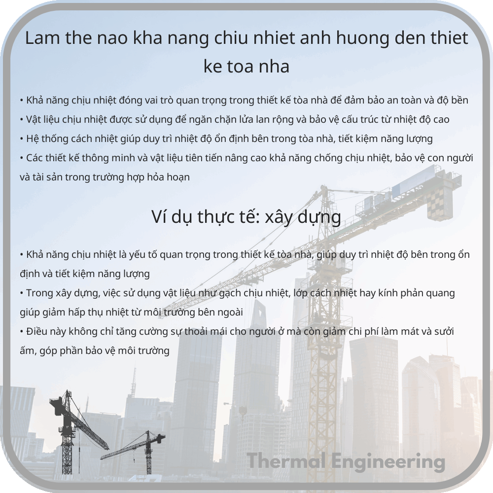 Làm thế nào khả năng chịu nhiệt ảnh hưởng đến thiết kế tòa nhà