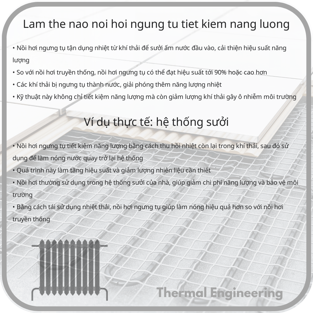 Làm Thế Nào Nồi Hơi Ngưng Tụ Tiết Kiệm Năng Lượng?