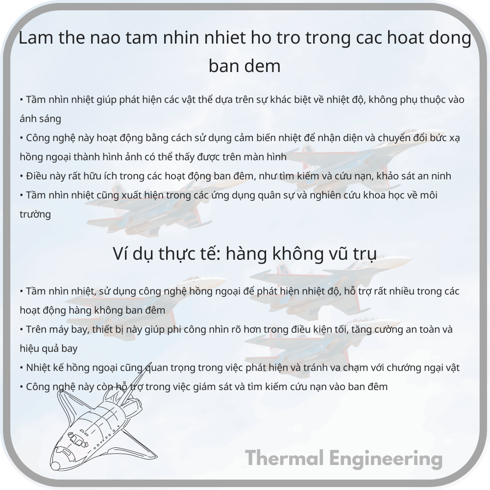 Làm thế nào tầm nhìn nhiệt hỗ trợ trong các hoạt động ban đêm