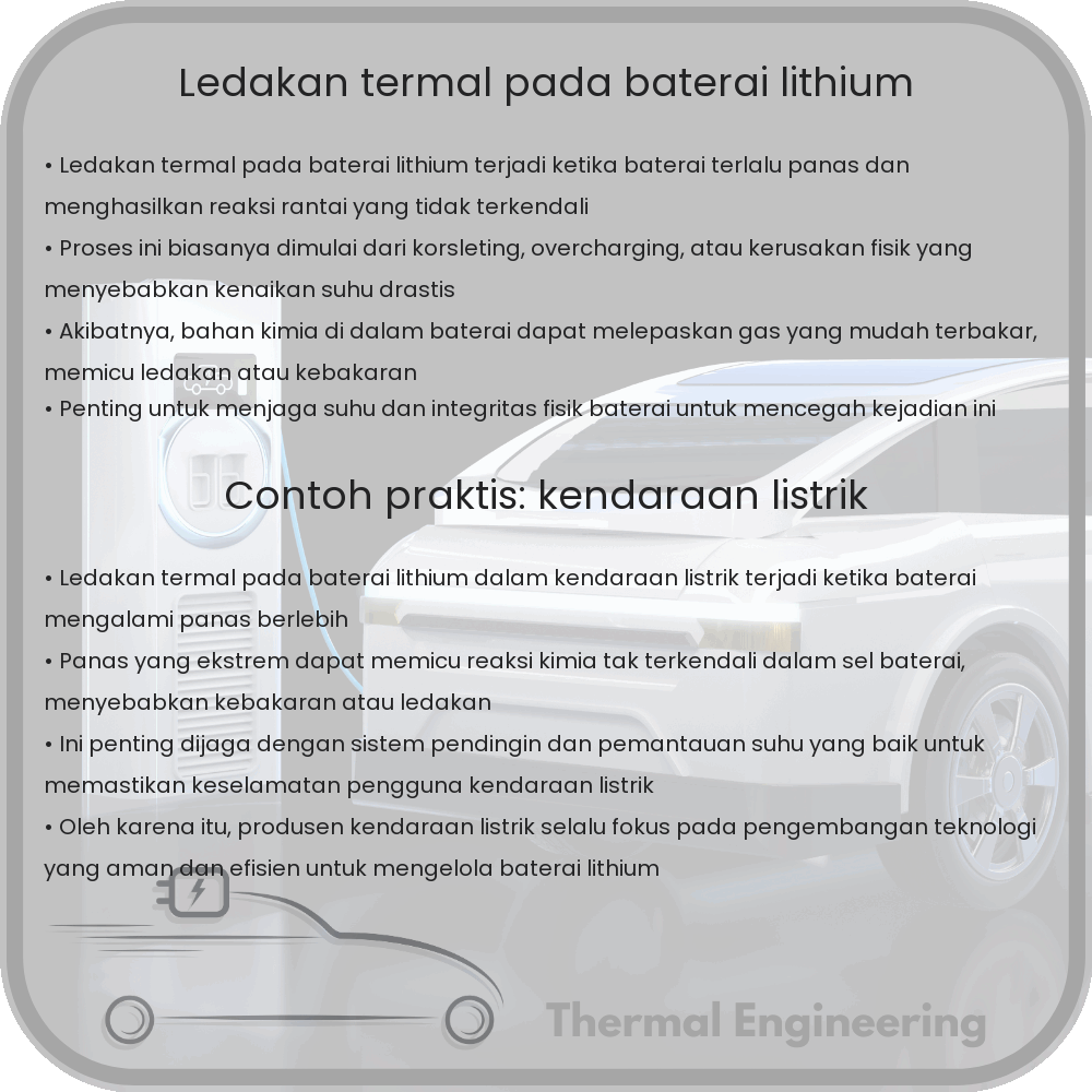Ledakan Termal pada Baterai Lithium
