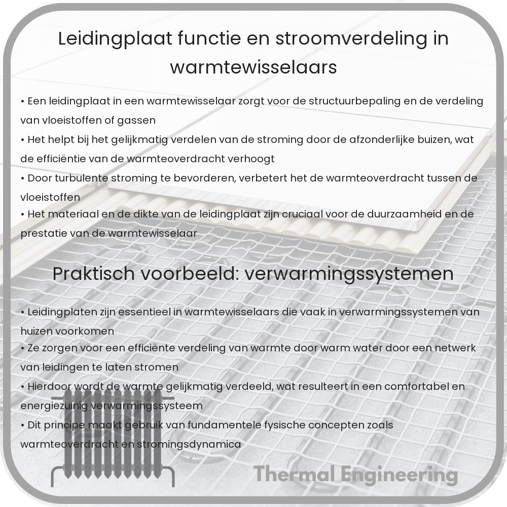 Leidingplaat | Functie en Stroomverdeling in Warmtewisselaars