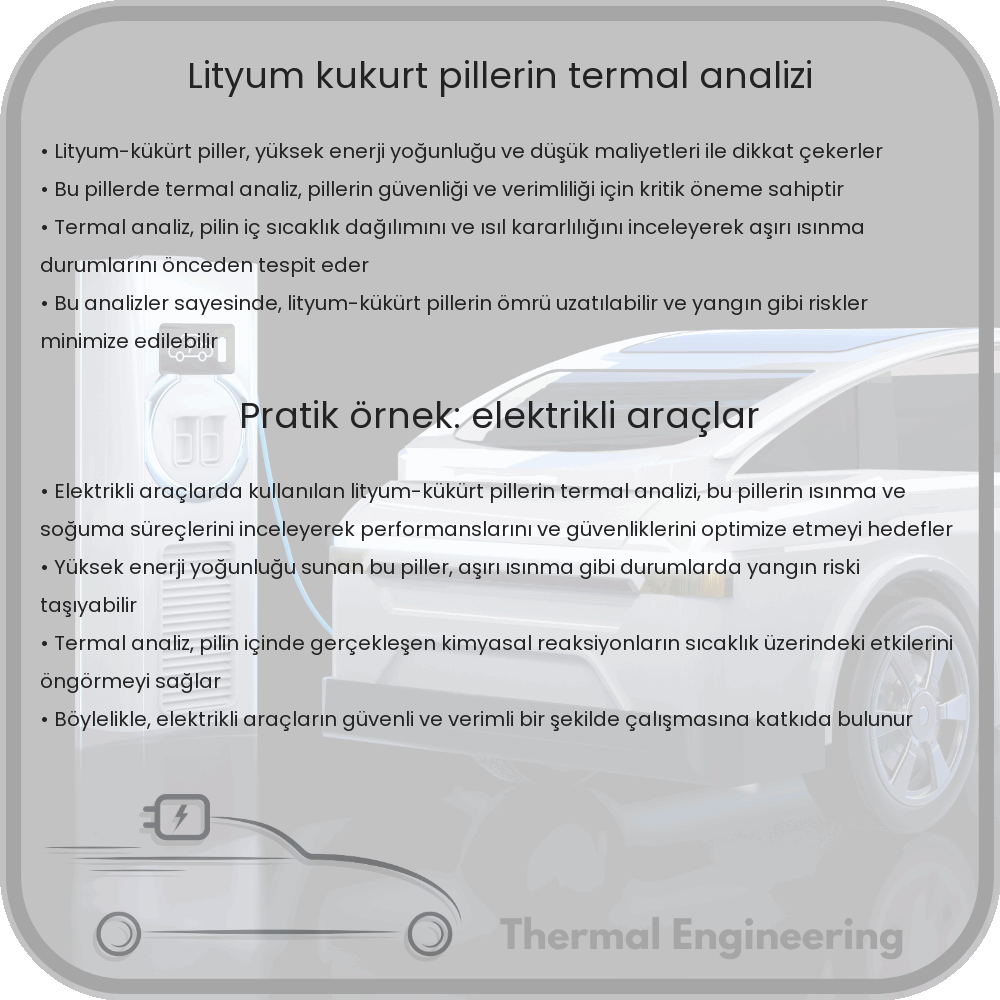 Lityum-Kükürt Pillerin Termal Analizi