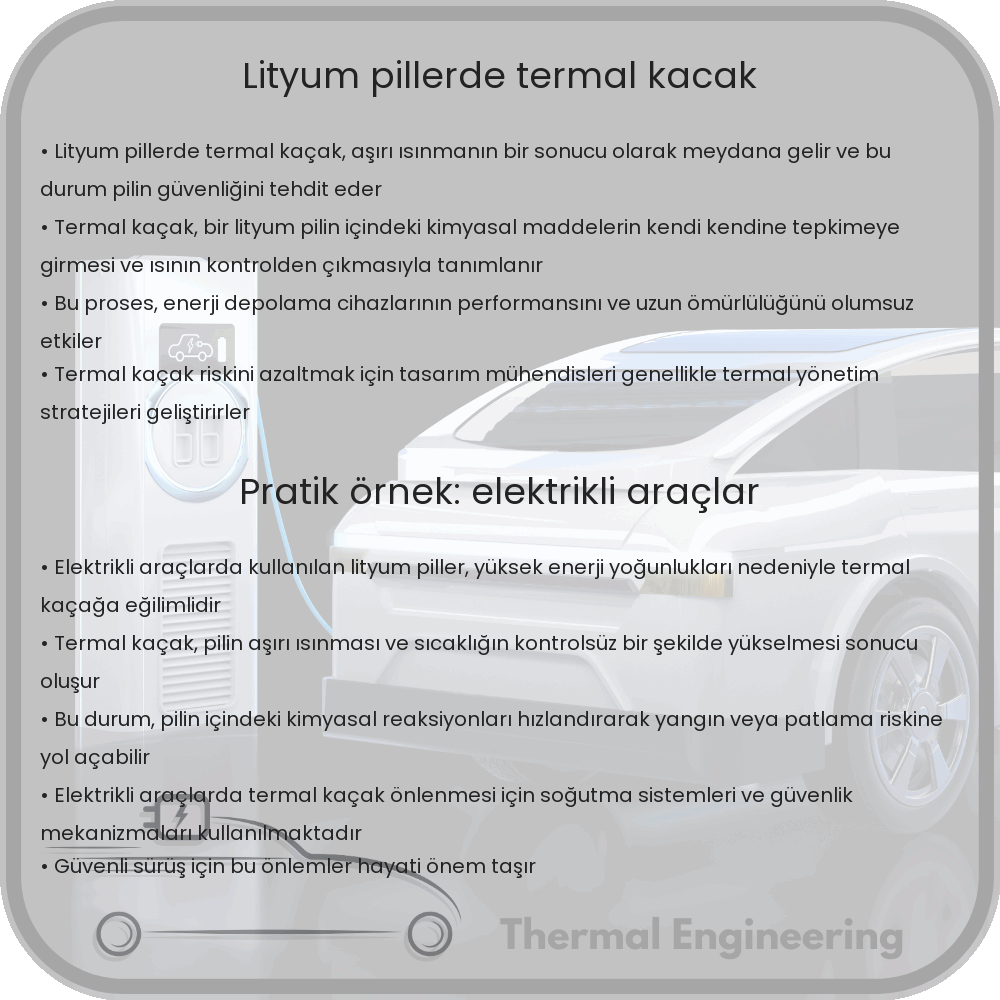 Lityum Pillerde Termal Kaçak