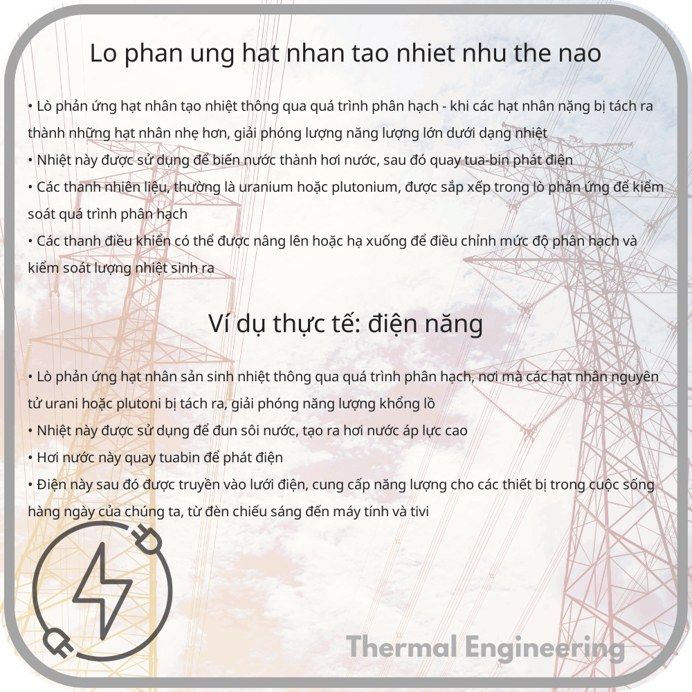 Lò phản ứng hạt nhân tạo nhiệt như thế nào?
