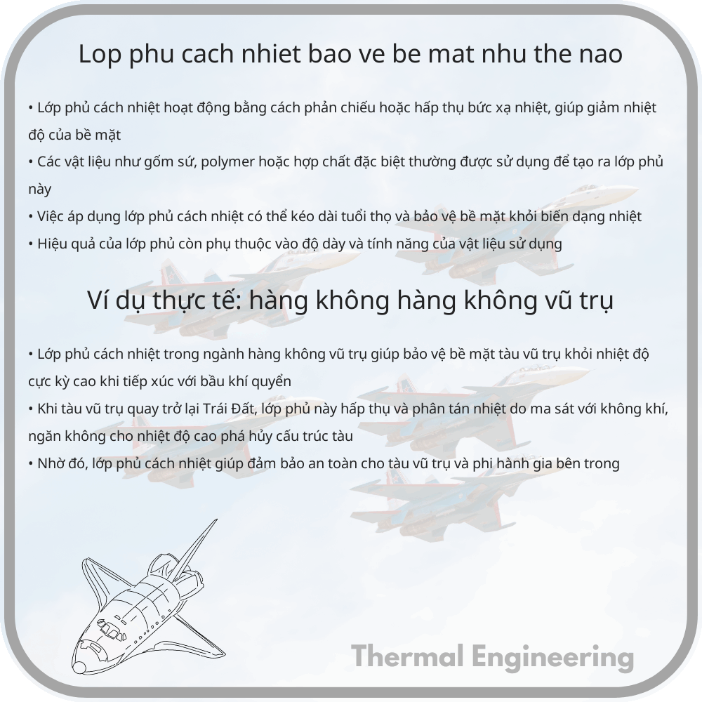 Lớp phủ cách nhiệt bảo vệ bề mặt như thế nào?