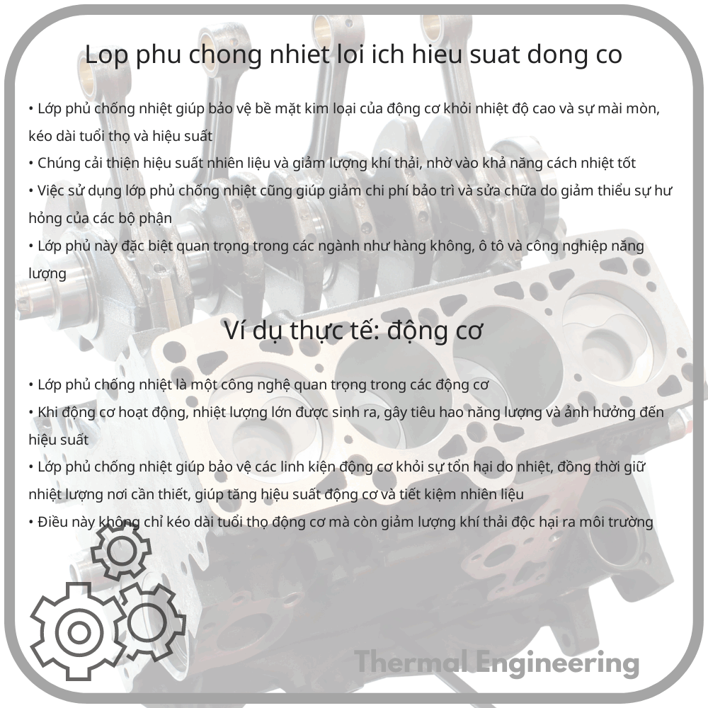 Lớp Phủ Chống Nhiệt | Lợi Ích, Hiệu Suất Động Cơ