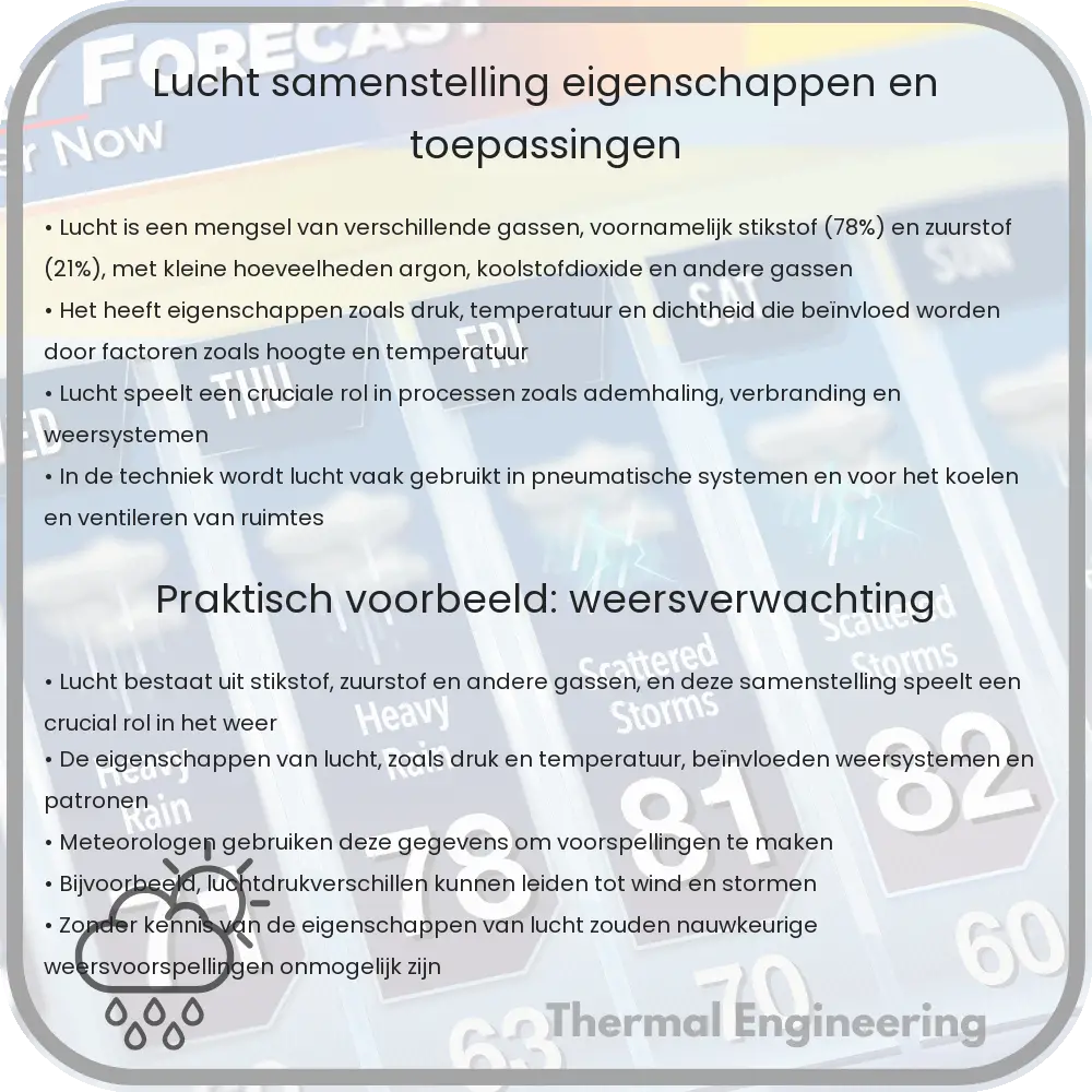 Lucht | Samenstelling, Eigenschappen en Toepassingen