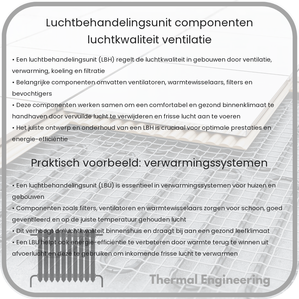 Luchtbehandelingsunit | Componenten, Luchtkwaliteit & Ventilatie