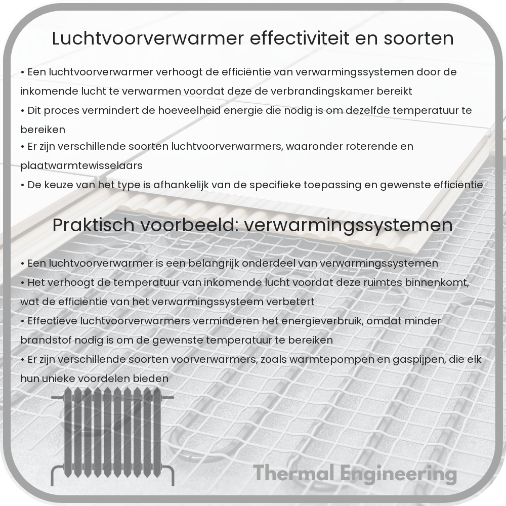 Luchtvoorverwarmer | Effectiviteit en Soorten