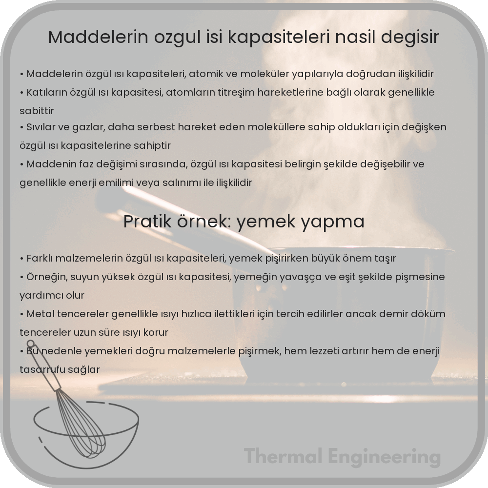 Maddelerin Özgül Isı Kapasiteleri Nasıl Değişir?